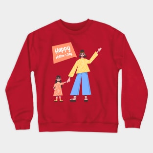 Black Happy Mothers Day Crewneck Sweatshirt